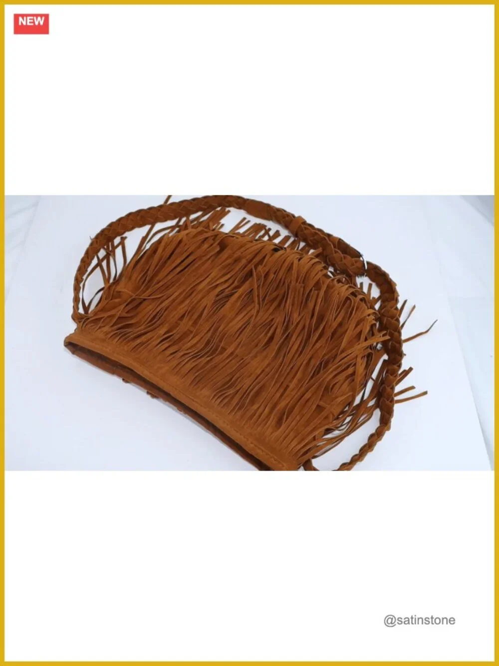 Fringe Crossbody Bag with Tassels - Large Hobo Shoulder Bag